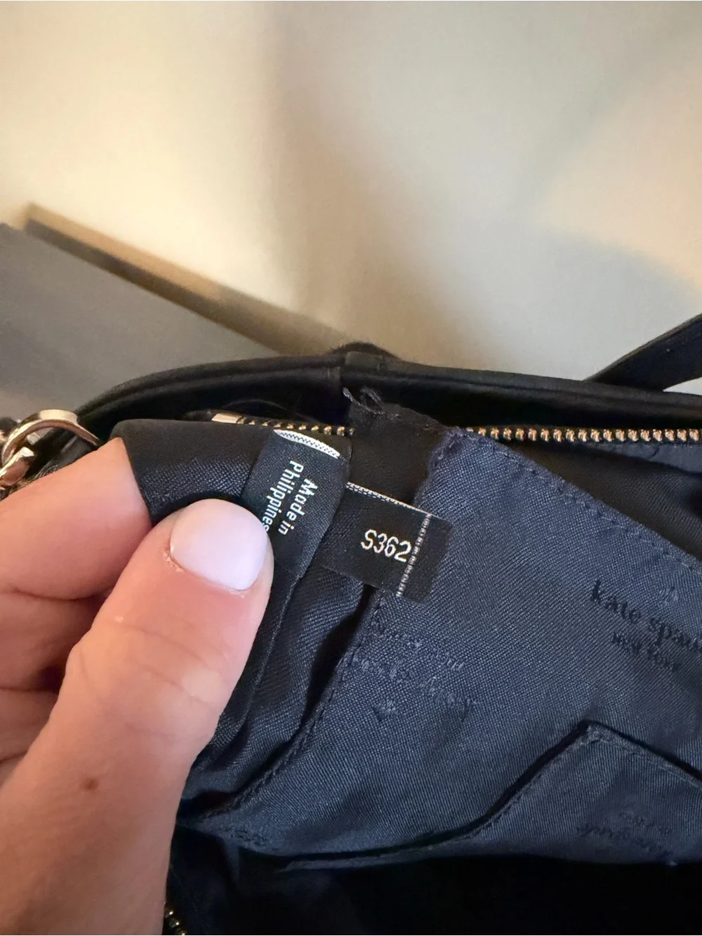 kate spade Black Nylon Chelsea Satchel with Gold Hardware